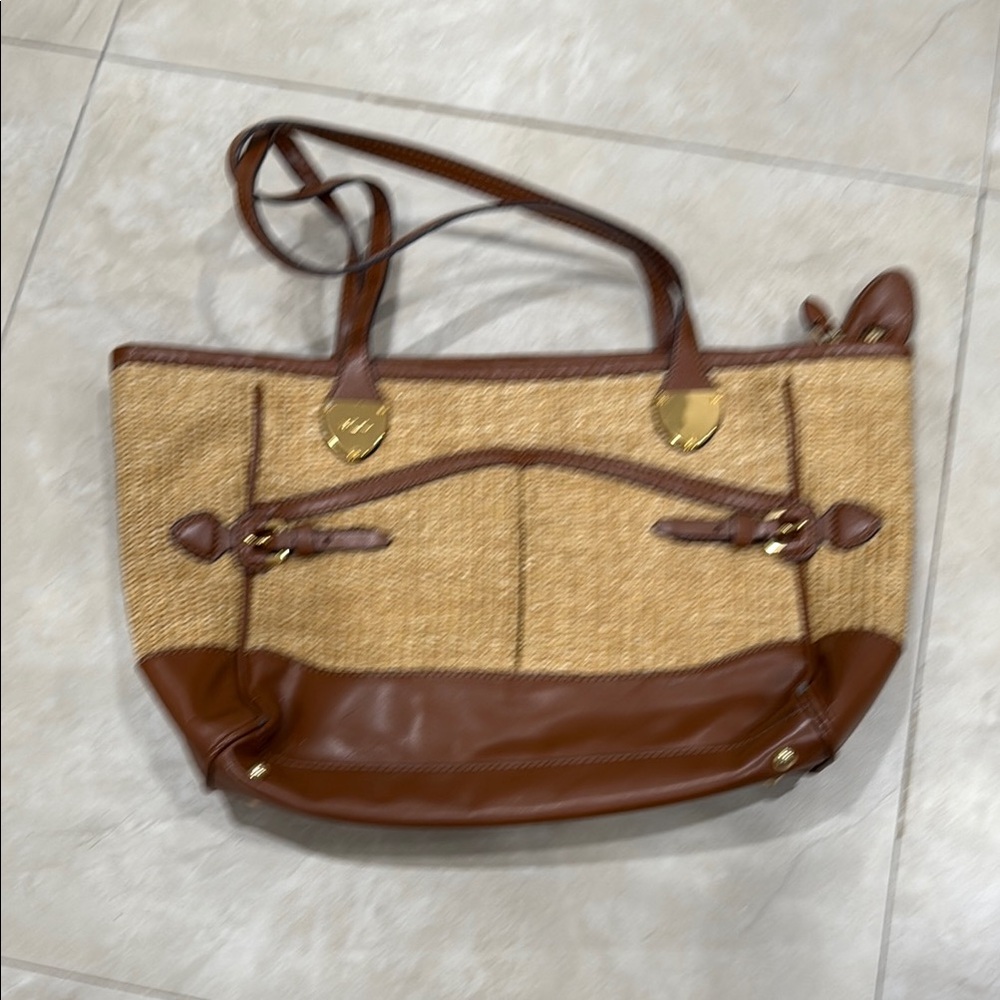 Ralph Lauren Brown and Tan Women's Bag